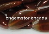 CAG227 15.5 inches 16*30mm marquise red agate gemstone beads