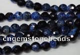 CAG2271 15.5 inches 6mm faceted round fire crackle agate beads