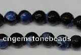 CAG2273 15.5 inches 10mm faceted round fire crackle agate beads