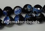 CAG2277 15.5 inches 18mm faceted round fire crackle agate beads