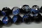 CAG2278 15.5 inches 20mm faceted round fire crackle agate beads