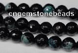 CAG2283 15.5 inches 10mm faceted round fire crackle agate beads