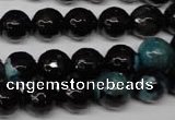 CAG2284 15.5 inches 12mm faceted round fire crackle agate beads