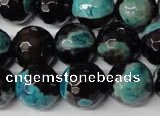 CAG2287 15.5 inches 18mm faceted round fire crackle agate beads