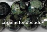 CAG2288 15.5 inches 20mm faceted round fire crackle agate beads