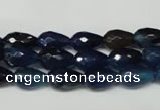 CAG2301 15.5 inches 8*12mm faceted teardrop agate gemstone beads