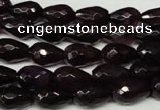 CAG2303 15.5 inches 8*12mm faceted teardrop agate gemstone beads