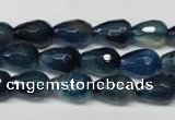 CAG2304 15.5 inches 10*14mm faceted teardrop agate gemstone beads