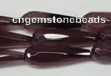 CAG2305 15.5 inches 10*30mm faceted teardrop agate gemstone beads