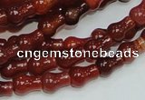 CAG232 15.5 inches 8*12mm pear-shaped red agate gemstone beads