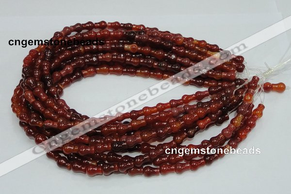 CAG232 15.5 inches 8*12mm pear-shaped red agate gemstone beads