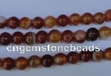 CAG2321 15.5 inches 6mm round red line agate beads wholesale