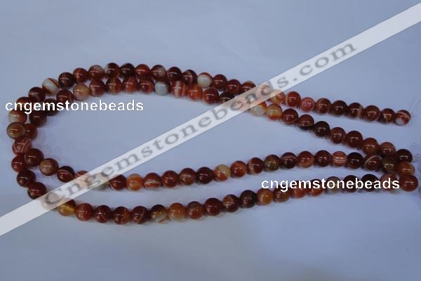 CAG2322 15.5 inches 8mmround red line agate beads wholesale