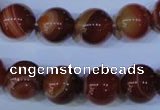 CAG2324 15.5 inches 12mmround red line agate beads wholesale