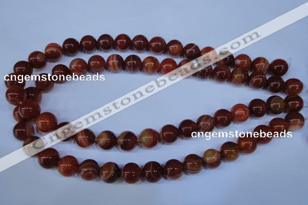 CAG2324 15.5 inches 12mmround red line agate beads wholesale