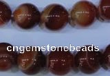 CAG2325 15.5 inches 14mmround red line agate beads wholesale