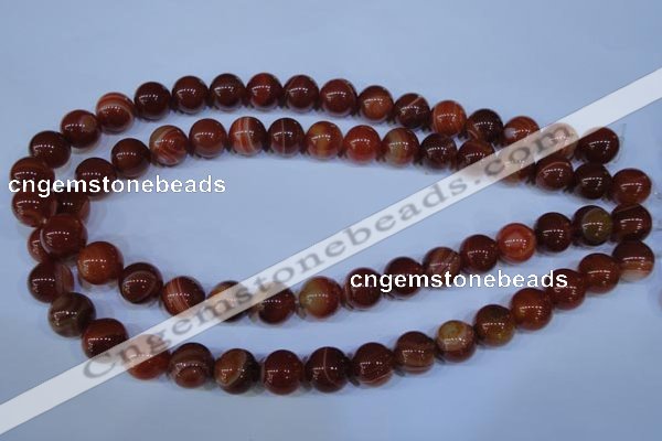 CAG2325 15.5 inches 14mmround red line agate beads wholesale