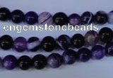 CAG2331 15.5 inches 6mm round violet line agate beads wholesale