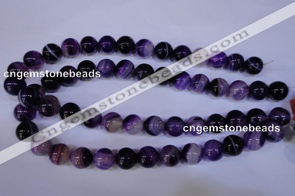 CAG2332 15.5 inches 8mm round violet line agate beads wholesale