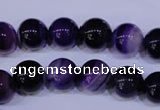 CAG2333 15.5 inches 10mm round violet line agate beads wholesale