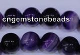 CAG2334 15.5 inches 12mm round violet line agate beads wholesale