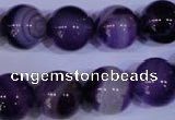 CAG2335 15.5 inches 14mm round violet line agate beads wholesale