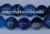 CAG2345 15.5 inches 14mm round blue line agate beads wholesale