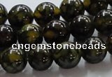 CAG236 15.5 inches 12mm round dragon veins agate gemstone beads