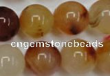 CAG2378 15.5 inches 18mm round red agate beads wholesale