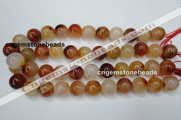 CAG2378 15.5 inches 18mm round red agate beads wholesale