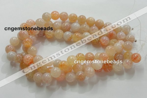 CAG240 15.5 inches 14mm round dragon veins agate gemstone beads