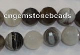 CAG2424 15.5 inches 12mm faceted round Chinese botswana agate beads