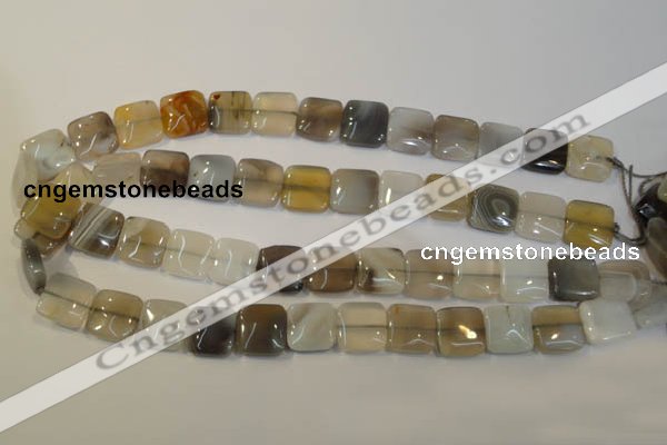 CAG2450 15.5 inches 14*14mm square Chinese botswana agate beads