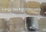 CAG2452 15.5 inches 18*18mm square Chinese botswana agate beads