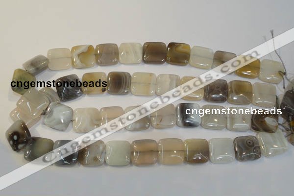 CAG2452 15.5 inches 18*18mm square Chinese botswana agate beads