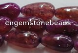 CAG251 15.5 inches teardrop 13*28mm dragon veins agate beads