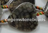 CAG257 15.5 inches 35*35mm heart dragon veins agate gemstone beads