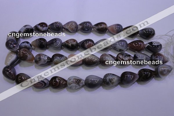 CAG2763 15.5 inches 15*20mm teardrop botswana agate beads wholesale