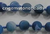 CAG2801 15.5 inches 10mm round matte druzy agate beads whholesale