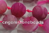 CAG2805 15.5 inches 18mm round matte druzy agate beads whholesale