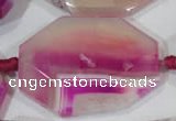 CAG2880 15.5 inches 30*40mm faceted octagonal agate gemstone beads