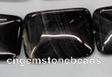 CAG2958 15.5 inches 22*30mm rectangle black line agate beads