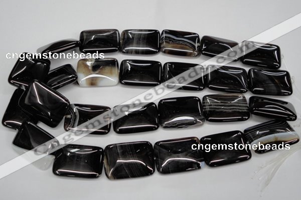 CAG2958 15.5 inches 22*30mm rectangle black line agate beads