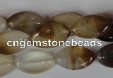 CAG3140 15.5 inches 12*20mm marquise brown line agate beads