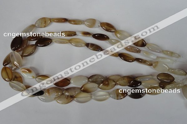 CAG3140 15.5 inches 12*20mm marquise brown line agate beads