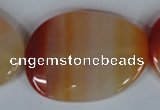 CAG3269 15.5 inches 28*40mm freeform red line agate beads