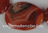 CAG3270 15.5 inches 28*40mm freeform red line agate beads