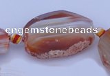 CAG332 rough agate nugget shape gemstone beads Wholesale