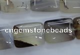 CAG3344 15.5 inches 15*20mm rectangle natural grey agate beads