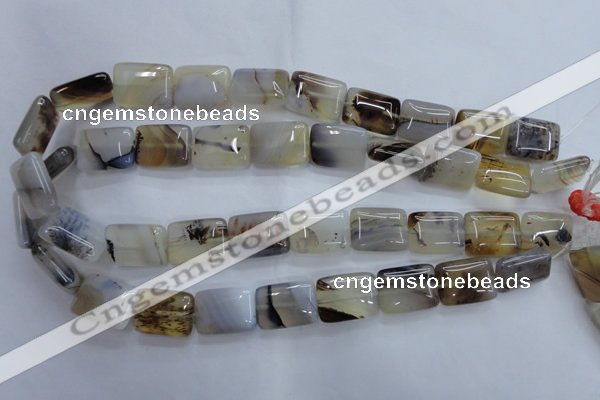 CAG3344 15.5 inches 15*20mm rectangle natural grey agate beads